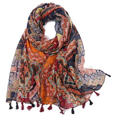 Yeieeo Boho halsduk för kvinnor lätt blommig tryckt halsduk höst vinter mode fransade halsdukar sjal, Floral 12, M Yeieeo Boho halsduk för kvinnor lätt blommig tryckt halsduk höst vinter mode fransade halsdukar sjal, Floral 12, M