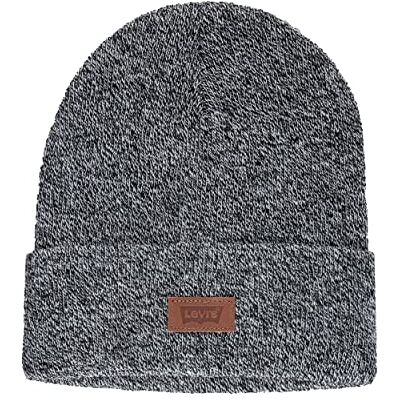 Levi's Unisex klassisk varm vinterstickad mössa med fleece fodrad för kvinnor och män beanie-mössa, Ljunggrå, one size Levi's Unisex klassisk varm vinterstickad mössa med fleece fodrad för kvinnor och män beanie-mössa, Ljunggrå, one size