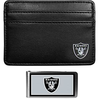 Siskiyou Sports NFL Las Vegas Raiders helg plånbok och färg sedelklämma, svart, en storlek Siskiyou Sports NFL Las Vegas Raiders helg plånbok och färg sedelklämma, svart, en storlek
