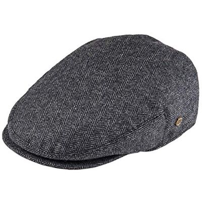 VOBOOM Herr fiskbensmönstrad platt murgröna nyhetspojke hatt ullblandning Gatsby Cabbie keps, Mörkgrått, M VOBOOM Herr fiskbensmönstrad platt murgröna nyhetspojke hatt ullblandning Gatsby Cabbie keps, Mörkgrått, M