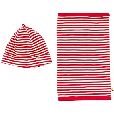 loud + proud unisex barnset slanghalsduk, GOTS certifierad beanie-mössa, Tomat, 53-54 loud + proud unisex barnset slanghalsduk, GOTS certifierad beanie-mössa, Tomat, 53-54