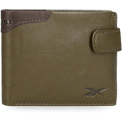 Reebok Club Horisontell plånbok med grön klickstängning 11x8,5x1 cms Läder, Grön, Talla única, Horisontell plånbok med klickstängning Reebok Club Horisontell plånbok med grön klickstängning 11x8,5x1 cms Läder, Grön, Talla única, Horisontell plånbok med klickstängning