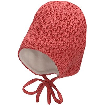 Sterntaler Flickor GOTS stickad mössa knytband mössa, rosa, 43 Sterntaler Flickor GOTS stickad mössa knytband mössa, rosa, 43