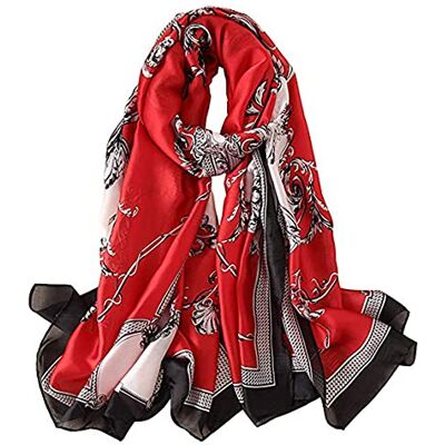 Myneiyi Modescarf med 100% silkekänsla, silkesliknande halsduk, lång och lätt, solskyddssjal för kvinnor, one size Myneiyi Modescarf med 100% silkekänsla, silkesliknande halsduk, lång och lätt, solskyddssjal för kvinnor, one size