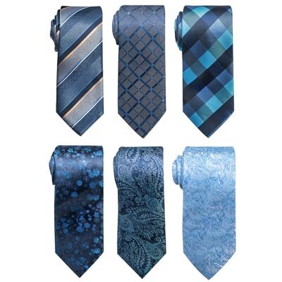 Passabin slips för män slips vävd jacquard slips set 6 st, Svart, grön, blå, röd, guld, silver, lila, 2.95 inches*57.5 inches Passabin slips för män slips vävd jacquard slips set 6 st, Svart, grön, blå, röd, guld, silver, lila, 2.95 inches*57.5 inches
