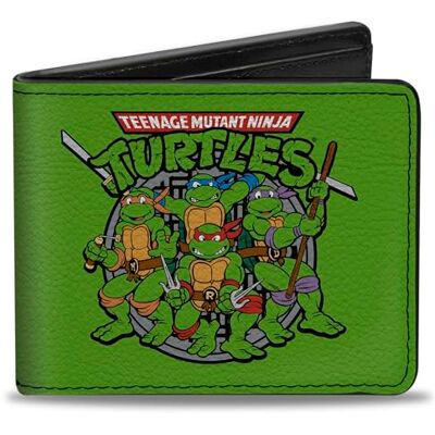 Buckle-Down Spänne ner unisex plånbok klassisk tonåring mutant Ninja sköldpaddor strid P dubbelvikt Buckle-Down Spänne ner unisex plånbok klassisk tonåring mutant Ninja sköldpaddor strid P dubbelvikt