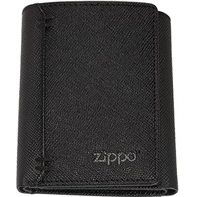 Zippo -plånbok – Saffianoläder – Svart – Portmonnä med RFID-skydd – Myntfack – Perfekt för kort och sedlar Zippo -plånbok – Saffianoläder – Svart – Portmonnä med RFID-skydd – Myntfack – Perfekt för kort och sedlar