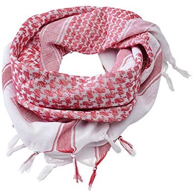 Brandit Shemag halsduk, palestinsk arfat-duk, 110 x 110 cm, 100% bomull – många färger, Röd-vit, 110x110 Brandit Shemag halsduk, palestinsk arfat-duk, 110 x 110 cm, 100% bomull – många färger, Röd-vit, 110x110