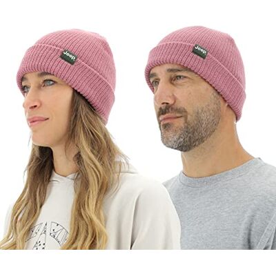 Jeep J J22w ribbad stickad keps, unisex mössa, vuxen Jeep J J22w ribbad stickad keps, unisex mössa, vuxen