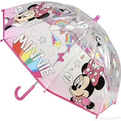 CERDÁ LIFE'S LITTLE MOMENTS Disney-paraply för barn med frost, Musse och Mimmi och Stitch – barnparaply vind- och vattenfast med färgglad design och ergonomiskt handtag, Mimmi, Standard CERDÁ LIFE'S LITTLE MOMENTS Disney-paraply för barn med frost, Musse och Mimmi och Stitch – barnparaply vind- och vattenfast med färgglad design och ergonomiskt handtag, Mimmi, Standard