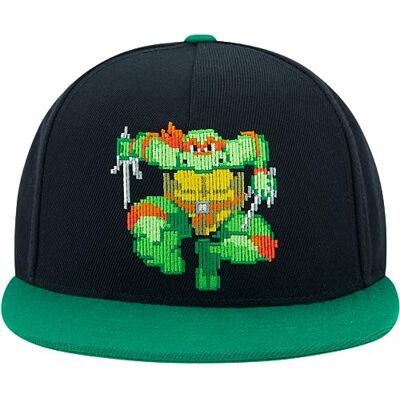 Concept One Teenage Mutant Ninja Turtles keps, TMNT vuxen skater snapback basebollkeps med platt brätte, Svart, one size Concept One Teenage Mutant Ninja Turtles keps, TMNT vuxen skater snapback basebollkeps med platt brätte, Svart, one size