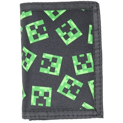 Bioworld Minecraft Creeper-mönster nylon tredelad plånbok flerfärgad licensierad, gRÖN, M Bioworld Minecraft Creeper-mönster nylon tredelad plånbok flerfärgad licensierad, gRÖN, M