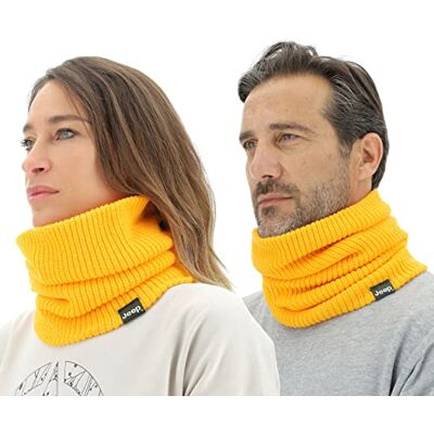 Jeep O102601-Y247 J Ribbad stickad halsvärmare J22W Unisex SolarYellow Uni Jeep O102601-Y247 J Ribbad stickad halsvärmare J22W Unisex SolarYellow Uni