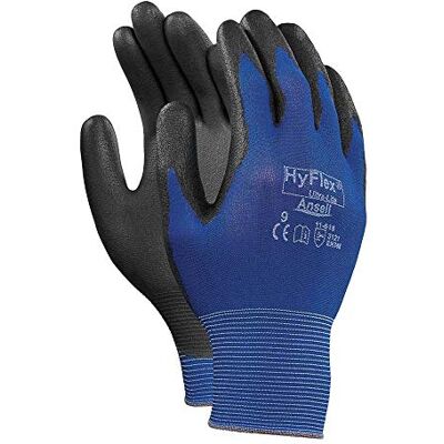Ansell RAHYFLEX11-618_7 skyddshandskar, marinblå-svart, 7 storlekar, paket med 12 Ansell RAHYFLEX11-618_7 skyddshandskar, marinblå-svart, 7 storlekar, paket med 12