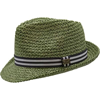 CHILLOUTS Honalo Trilby Crochet Stråhatt Damer/Herrar strandhatt sommarhatt stråtrilby med grosgrain band Sommar Vår-sommar S/M (55-57 cm) olivgrön CHILLOUTS Honalo Trilby Crochet Stråhatt Damer/Herrar strandhatt sommarhatt stråtrilby med grosgrain band Sommar Vår-sommar S/M (55-57 cm) olivgrön