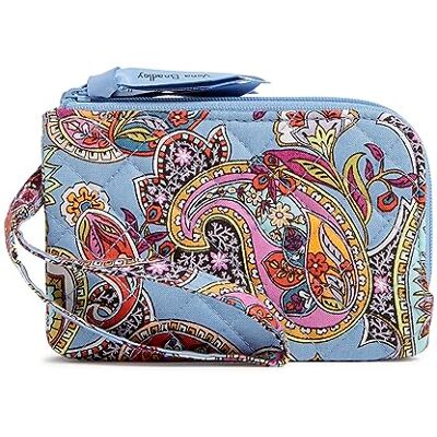 Vera Bradley kvinnors bomull dubbel dragkedja ID-fodral plånbok med RFID-skydd, Provence Paisley, en storlek Vera Bradley kvinnors bomull dubbel dragkedja ID-fodral plånbok med RFID-skydd, Provence Paisley, en storlek