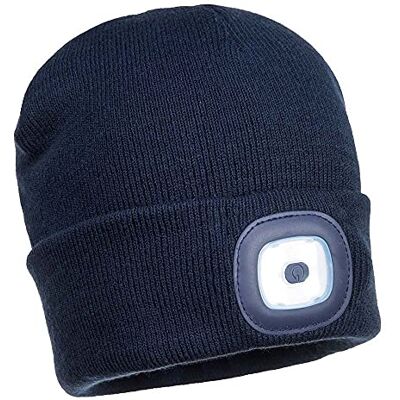 Portwest Unisex herr sportväst navy led huvudljus varm stickad beanie klocka hat bo29 – en storlek Portwest Unisex herr sportväst navy led huvudljus varm stickad beanie klocka hat bo29 – en storlek