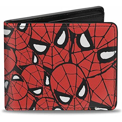 Buckle-Down Buckle Down Unisex's Marvel Comics plånbok spindelmannen ansikte staplad tvåvikt Buckle-Down Buckle Down Unisex's Marvel Comics plånbok spindelmannen ansikte staplad tvåvikt
