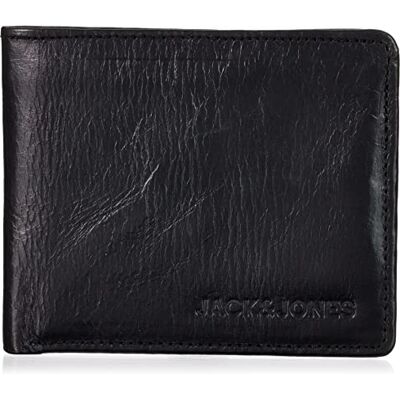 JACK & JONES herr jacside läder plånbok korthållare, svart, Einheitsgröße JACK & JONES herr jacside läder plånbok korthållare, svart, Einheitsgröße