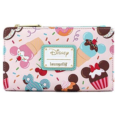 Loungefly Disney Mickey and Minnie Mouse Sweets Flap Wallet Loungefly Disney Mickey and Minnie Mouse Sweets Flap Wallet