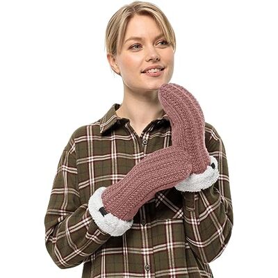 Jack Wolfskin Dam HIGHLOFT stickad mitten W handske, Afterglow, M, Afterglow, M Jack Wolfskin Dam HIGHLOFT stickad mitten W handske, Afterglow, M, Afterglow, M