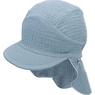 Sterntaler Unisex toppmössa med nackskydd muslin solhatt, Ljusblå, 49 cm Sterntaler Unisex toppmössa med nackskydd muslin solhatt, Ljusblå, 49 cm