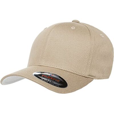 Flexfit herr bomull twill anpassad keps hatt hatt, Khaki, L/XL Flexfit herr bomull twill anpassad keps hatt hatt, Khaki, L/XL