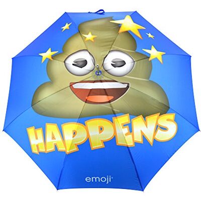 Emoji Paraply med automatisk öppning/stängning, blå, 152 cm Emoji Paraply med automatisk öppning/stängning, blå, 152 cm