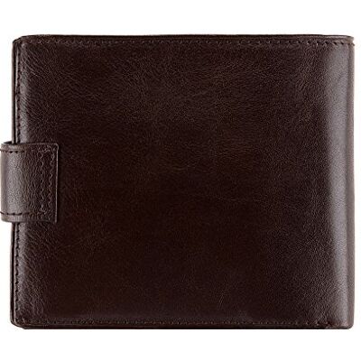WITTCHEN plånbok av kohud Samling: Arizona med tryckknappsstängning gjord av högkvalitativa material elegant och klassisk Mörkbrun 12x10 cm WITTCHEN plånbok av kohud Samling: Arizona med tryckknappsstängning gjord av högkvalitativa material elegant och klassisk Mörkbrun 12x10 cm