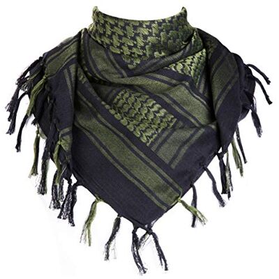 FREE SOLDIER Halsduk/huvudduk Shemagh, Pali Scarf Taktisk Scarf Arabian Desert Scarfs Unisex triangelscarf, 110 * 110 cm,svart grön FREE SOLDIER Halsduk/huvudduk Shemagh, Pali Scarf Taktisk Scarf Arabian Desert Scarfs Unisex triangelscarf, 110 * 110 cm,svart grön