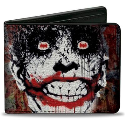 Buckle-Down Spänne ner mäns dubbelvikt plånbok joker tvåfaldig, 10 x 8,9 cm Buckle-Down Spänne ner mäns dubbelvikt plånbok joker tvåfaldig, 10 x 8,9 cm