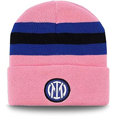 Inter ZeroPlayer Ny logotyp flip keps, fotboll, rosa randig svart/blå, en storlek Inter ZeroPlayer Ny logotyp flip keps, fotboll, rosa randig svart/blå, en storlek