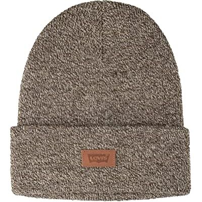 Levi's Unisex klassisk varm vinterstickad mössa med fleece fodrad för kvinnor och män beanie-mössa, Fläckig brun, one size Levi's Unisex klassisk varm vinterstickad mössa med fleece fodrad för kvinnor och män beanie-mössa, Fläckig brun, one size