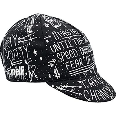 Cinelli Rider Collection Chas Christiansen cykelkeps, svart/vit, en storlek Cinelli Rider Collection Chas Christiansen cykelkeps, svart/vit, en storlek