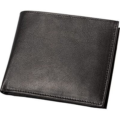 ALASSIO 42246 – Plånbok i liggande format, män och kvinnor, plånbok av äkta läder med myntfack, 2 sedlar, 7 kortfack för kreditkort, plånbok i svart, ca 10 x 12 cm ALASSIO 42246 – Plånbok i liggande format, män och kvinnor, plånbok av äkta läder med myntfack, 2 sedlar, 7 kortfack för kreditkort, plånbok i svart, ca 10 x 12 cm