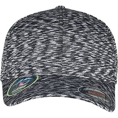 Flexfit Unisex mössa ränder baseball keps, mörkgrå melange, L/XL Flexfit Unisex mössa ränder baseball keps, mörkgrå melange, L/XL