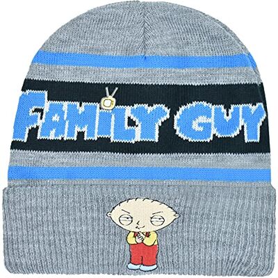 Concept One Unisex Family Guy Stewie stickad akryl manschett mössa hatt, ljung grå, en storlek, Gråmelange, one size Concept One Unisex Family Guy Stewie stickad akryl manschett mössa hatt, ljung grå, en storlek, Gråmelange, one size