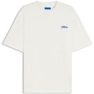 HUGO T-shirt för män, Öppen vit 121, L HUGO T-shirt för män, Öppen vit 121, L