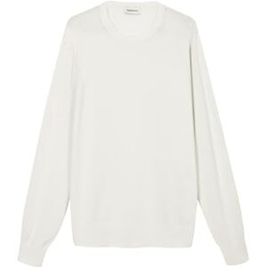 Diana Studio 100% lätt bomull extra vriden rakad tröja, herr, långärmad, avslappnad passform, Vit, M Diana Studio 100% lätt bomull extra vriden rakad tröja, herr, långärmad, avslappnad passform, Vit, M