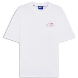 HUGO T-shirt för män, Vit 100, XXL HUGO T-shirt för män, Vit 100, XXL