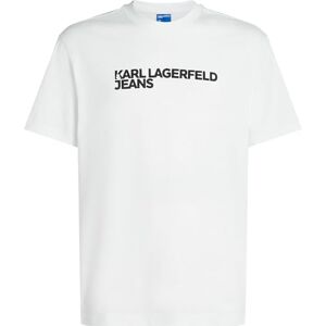 KARL LAGERFELD JEANS , Herr, Vanlig Kortärm Essential Logo T-Shirt, Vanlig Fit, Vit, L KARL LAGERFELD JEANS , Herr, Vanlig Kortärm Essential Logo T-Shirt, Vanlig Fit, Vit, L