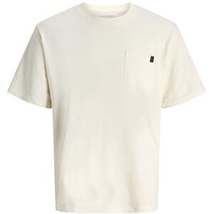 JACK & JONES Jjedover Slub Tee Ss Noos, Antik vit, L JACK & JONES Jjedover Slub Tee Ss Noos, Antik vit, L