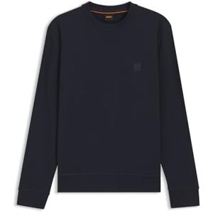 Boss Westart avslappnad passform sweatshirt av bomull med logotypmärke, blå, XS Boss Westart avslappnad passform sweatshirt av bomull med logotypmärke, blå, XS