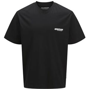 JACK & JONES Jcounion Back Print Tee Ss Crew Noos, svart, M JACK & JONES Jcounion Back Print Tee Ss Crew Noos, svart, M