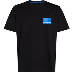 KARL LAGERFELD JEANS , Herr, Vanlig Kortärm Box Logo T-Shirt, Vanlig Fit, Svart, XS KARL LAGERFELD JEANS , Herr, Vanlig Kortärm Box Logo T-Shirt, Vanlig Fit, Svart, XS