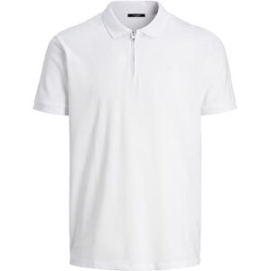 JACK & JONES T-shirt för män enfärgad skjorta krage t-shirt, Ljus vit, L JACK & JONES T-shirt för män enfärgad skjorta krage t-shirt, Ljus vit, L