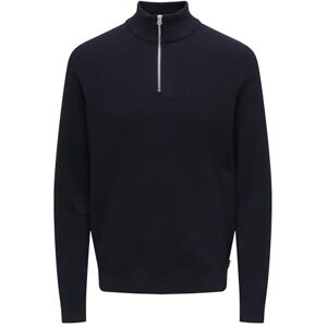 Only & Sons Herr ONSPHIL REG 12 bomull halv dragkedja stickad NOOS tröja, mörk marinblå, XXL, mörk marinblå, XXL Only & Sons Herr ONSPHIL REG 12 bomull halv dragkedja stickad NOOS tröja, mörk marinblå, XXL, mörk marinblå, XXL