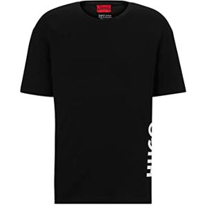 HUGO T-shirt för män RN avslappnad bomullströja med UV-skydd från SPF 50+, Svart2, M HUGO T-shirt för män RN avslappnad bomullströja med UV-skydd från SPF 50+, Svart2, M