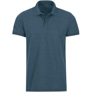 Trigema Pikétröja för män, Blå (Jeans-melange 643), XL Trigema Pikétröja för män, Blå (Jeans-melange 643), XL