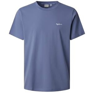 Pepe Jeans herr kontrast Connor t-shirt, blå (tvättad marinblå), XXL Pepe Jeans herr kontrast Connor t-shirt, blå (tvättad marinblå), XXL